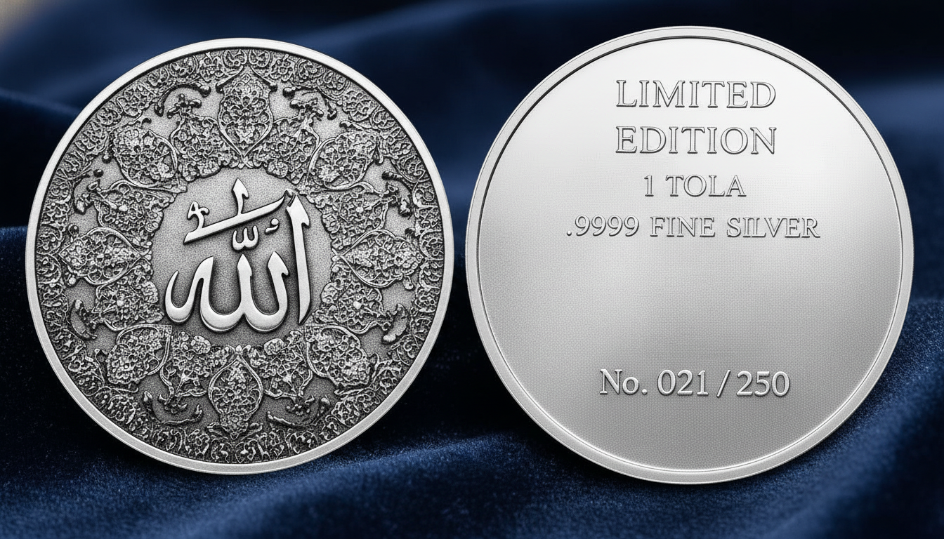 ALLAH 1 TOLA 999.9 Fine Silver Collector Coin