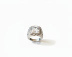 6 Carat Natural Golden Topaz Ring – Solid 925 Sterling Silver (Square Cut)