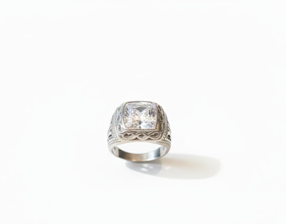 6 Carat Natural Golden Topaz Ring – Solid 925 Sterling Silver (Square Cut)